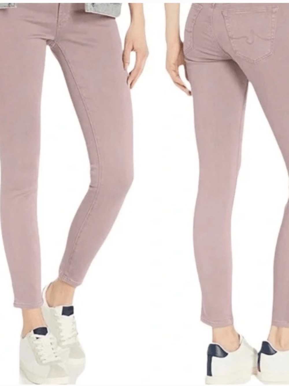 AG Adriano Goldschmied Stevie Skinny Ankle Cropped Women Jeans Blush Pink sz 26